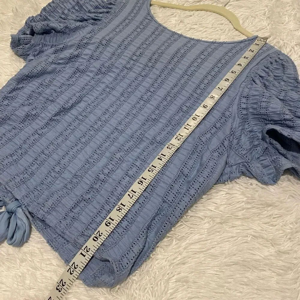 Free People Star Struck Open Back Top in Blue Extra Large
